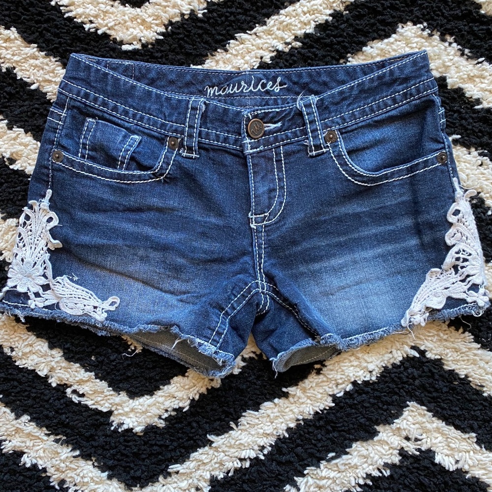 Maurices embroider crochet shorts